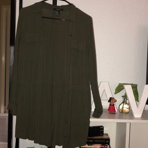 Olive green cardigan